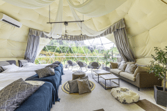 【4ベッド・ドームテント】≪タハティ／ルスカ≫-1棟貸切・天然温泉風呂・7Mドームテント-