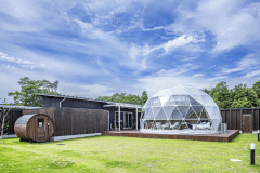 【4ベッド・ドームテント】≪タハティ／ルスカ≫-1棟貸切・天然温泉風呂・7Mドームテント-