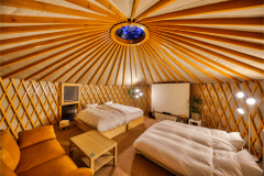 ■6Mグランピングテント-4ベッド〜焚き火やハンモック〜　富士山なし