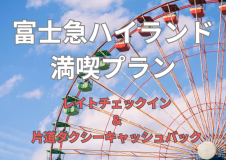🎡富士急ハイランド満喫プラン🎢 レイトチェックインが可能　富士急ハイランドから片道分のタクシー代キャッシュバク