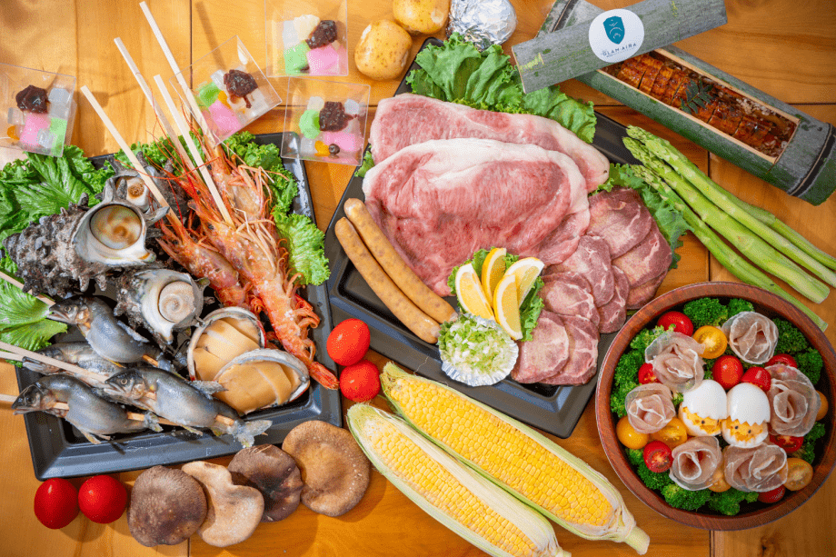 【1晚2餐】＜特別住宿＞豪華露營BBQ＋無限量地啤酒套餐 ～品嚐伊豆半島引以為傲的當地食材。在海景絕佳位置和溫泉中享受極致的住宿～