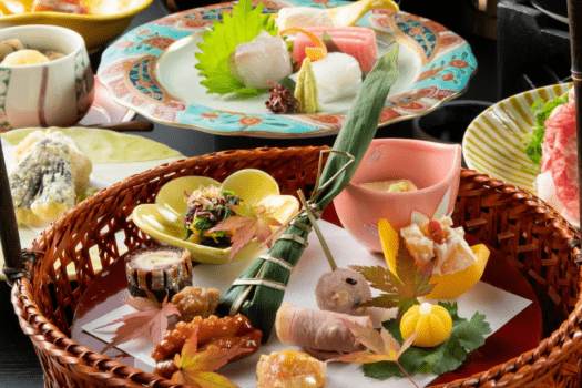 鬼怒川の旬の味覚が詰まった季節を感じる籠盛