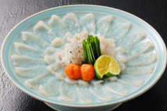 【ふぐ料理】包丁さばきも見事なふぐ刺し