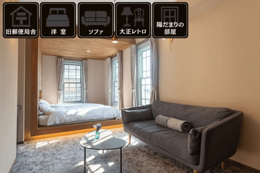 【旧郵便局舎〒201】大正レトロな空間で新しい本との出逢い