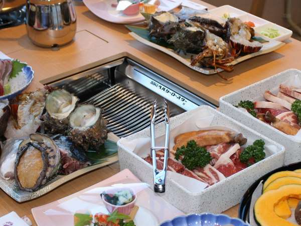 《テラスBBQプラン》海一望のBBQ専用テラス席でアワビ伊勢エビの海鮮&焼肉バーベキュー 《テラスBBQプラン》海一望のBBQ専用テラス席でアワビ伊勢エビの海鮮&焼肉バーベキュー