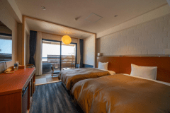 ［本館］露天風呂付洋室（ツイン）お座敷付 海一望 28ｍ2