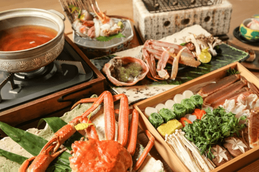 【夕・朝食付】越前がにフルコース堪能プラン〜夕陽の見える海鮮宿「大平庵」で味わう至福のひととき〜