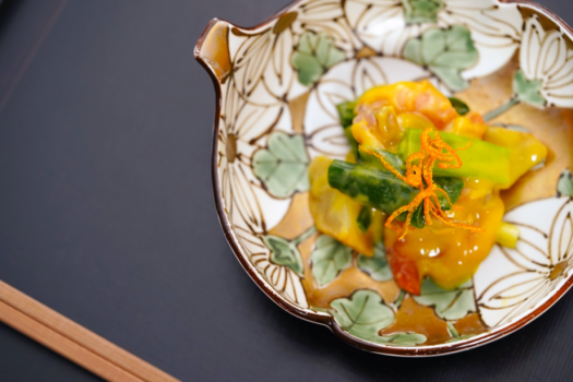 【茶料理　一例】旬の食材と器に拘った坐忘の茶料理をお愉しみください
