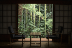 本館離れ半露天風呂付【乾徳】サラサラと風になびく葉擦れの音で癒やされます