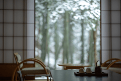 本館離れ半露天風呂付【国師】和室から竹林を望める純和室