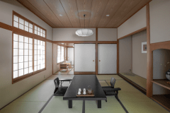 本館和室12畳+6畳【雁坂】バスなし/洗面のみの和室です