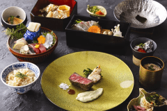 【スタンダードコース】メイン料理には熊野牛の希少部位を＜薪焼き＞でお楽しみ下さい。