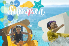 8月末までの期間限定！当館から約10分の海水浴場で海上アスレチック！