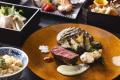【グレードアップコース】「鮑」と「熊野牛」両方贅沢に味わっていただけます。中でも鮑の肝ソースは絶品！