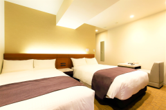 有名なシーリー社のベッドを使った『ツインルーム』は最大2名で少人数旅行にピッタリ♪