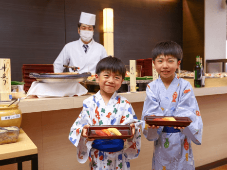 バイキングにはお子様に人気のメニューも満載です