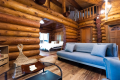 [Log house] Bedroom with living loft