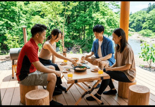 清流テラスで楽しむ絶景BBQ