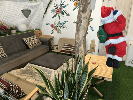 【1日2組限定】写真映え◎かわいいテントで鍋パ♪ 冷暖房付き日帰りグランピング《BBQ or 選べる鍋》