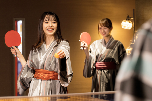【club湯座屋】［卓球］ ベタだけどやっぱり盛り上がる温泉卓球♪汗をかいたら温泉へGO！