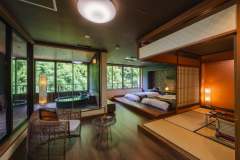 全6室の露天風呂付客室。名湯・山中温泉を心ゆくまでお楽しみいただけます。