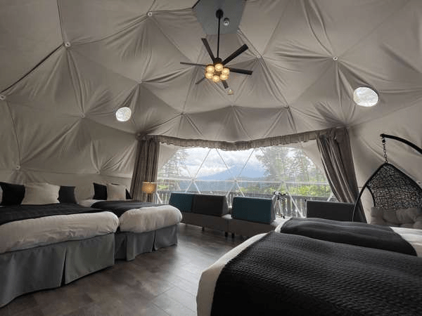 豪華BBQ燒烤晚餐！大型豪華露營圓頂客房（含早餐）住宿方案