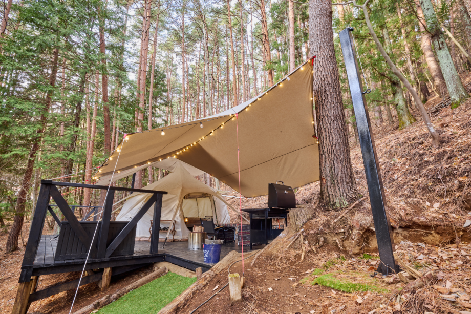Premium Bell Tent - Fujizakura Pork and Koshu Beef BBQ Plan! Enjoy the rich taste of the land of “Mt. Fuji and Yamanashi” with BBQ - Great value bonfire set plan with 2 meals per night!