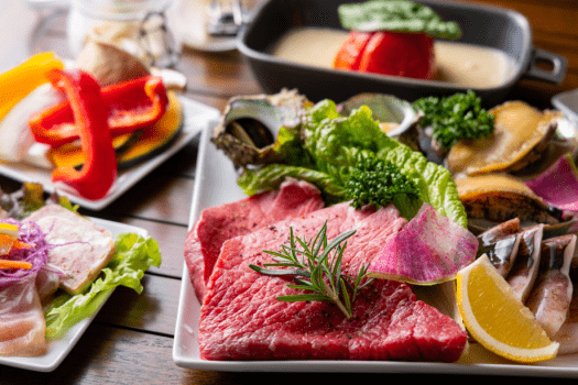 【平日限定!夏の香住満喫特典付き】日本ブランド和牛のルーツ”但馬牛”と香住の新鮮な海の幸。最上級BBQメニュー〈夕朝食付き〉 【平日限定!夏の香住満喫特典付き】日本ブランド和牛のルーツ”但馬牛”と香住の新鮮な海の幸。最上級BBQメニュー〈夕朝食付き〉