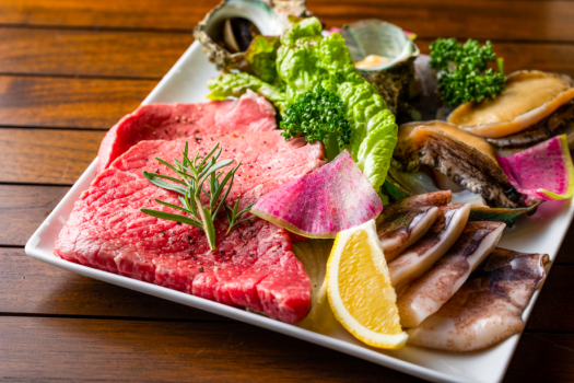 【夏秋プラン】【1泊2食】≪Special meals≫”トップグレードBBQ”～厳選和牛＆香住の新鮮な海の幸。山陰の美味盛りだくさん最上級BBQメニュー～【KAINO VILLA-カイノヴィラ-】