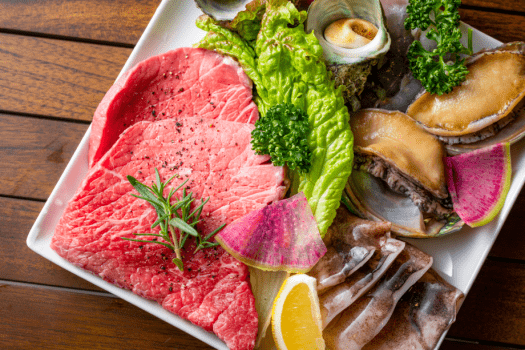 【平日限定!夏の香住満喫特典付き】日本ブランド和牛のルーツ”但馬牛”と香住の新鮮な海の幸。最上級BBQメニュー〈夕朝食付き〉 【平日限定!夏の香住満喫特典付き】日本ブランド和牛のルーツ”但馬牛”と香住の新鮮な海の幸。最上級BBQメニュー〈夕朝食付き〉