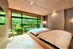 ■ジャパニーズスイート由井■和室１５畳＋ベットルーム（ガーデンビュー）