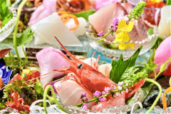 ■お料理一例■新鮮な魚を使用したお造りイメージです。市場より直送仕入だから新鮮！美味しい魚をお楽しみくださいませ。