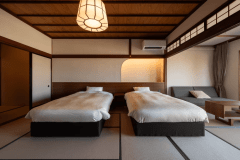 【基本客室】畳のやさしさとベッドの快適さを両立した和ベッド客室