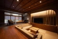 ゆとりある間取りと洗練された和モダン空間が魅力のロイヤルスイート「箱根」。心ほどける贅沢な滞在をお楽しみください。