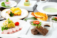 【Dinner】グレードアップ_おおいた和牛のサーロインとフィレをステーキで贅沢に食べ比べ