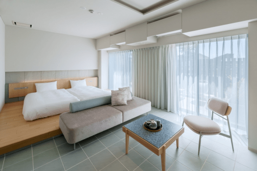 デラックスルーム【40㎡｜バスタブ｜ツイン】〇テラス付客室