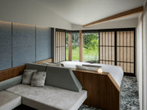 【青山緑水デラックスツイン】ソファでのんびり時間をお過ごしください