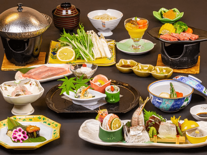 2026年7月8月《お献立一例》旬の食材を活かし「夏の涼味」を愉しむ、和洋折衷創作会席膳をご用意致しました♪