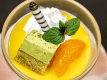 2026年5月6月《お献立一例》水菓子：湯河原みかんプリン、抹茶ケーキ♪
