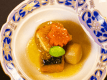 2026年9月10月《お献立一例》煮物： 彩り豆腐揚げ　大根・紅葉人参・里芋・南瓜・銀杏と一緒に♪