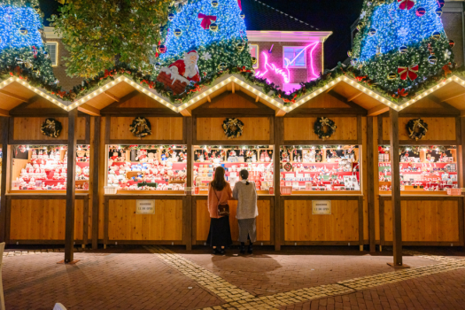 ヨーロッパの雰囲気が楽しめるクリスマスマーケット。（※昨年の様子）