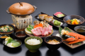土合山の家名物！上州赤城牛+本ズワイガニのご夕食。