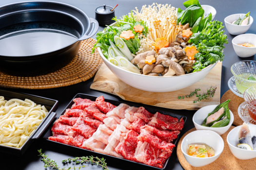 【豪華鍋プラン】～お部屋でしゃぶしゃぶ♪ゆったりとしたお食事を～山梨の”美食”を楽しむグルメグランピング【1泊2食】I