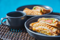 朝食はホットサンドメニュー。是非、プールサイドでお召し上がりください