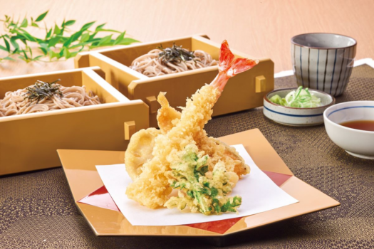夕食例（サガミ）／大海老天ざるそば