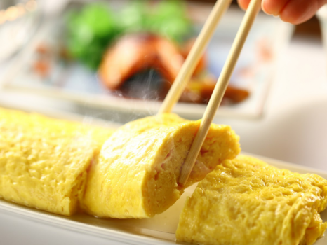 ■熱々ふっくら料理長が作る卵焼き　朝食一例