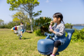 【元居公園】宿のすぐ裏にある海が見える公園。穴場だからお子様もゆっくり遊べます♪