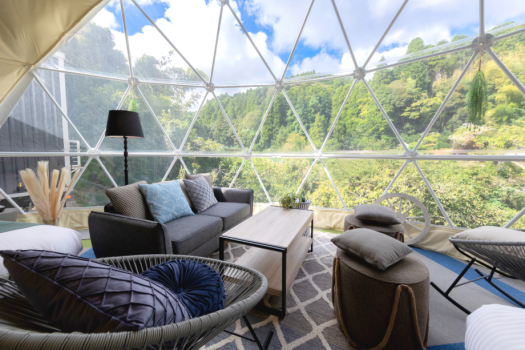 【7Mドームテント】4ベッド・38㎡＜Glamping＞-天然温泉-