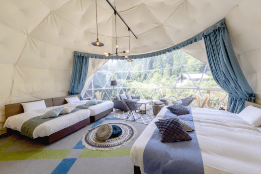 【7-meter Dome with Pool and Sauna】4 beds・38㎡ <Sauna・Glamping> - Sauna・Natural onsen &ndash;