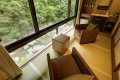 Japanese-style room, 12 tatami mats, valley-side guest room 《Spectacular Panoramic Window Overlooking the Mountain Stream》